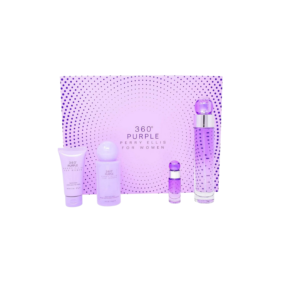Set perfume Perry Ellis 360 Purple 4pz 